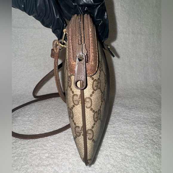 Gucci Vintage Shoulder Bag Sherry Line GG Leather PVC and Leather… - Picture 4 of 15